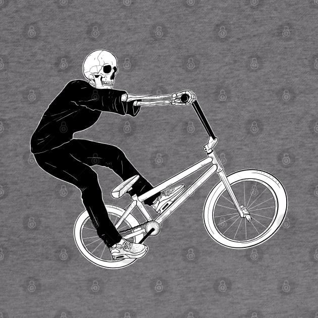 Skeleton Riding BMX Bike by DRIPCRIME Y2K